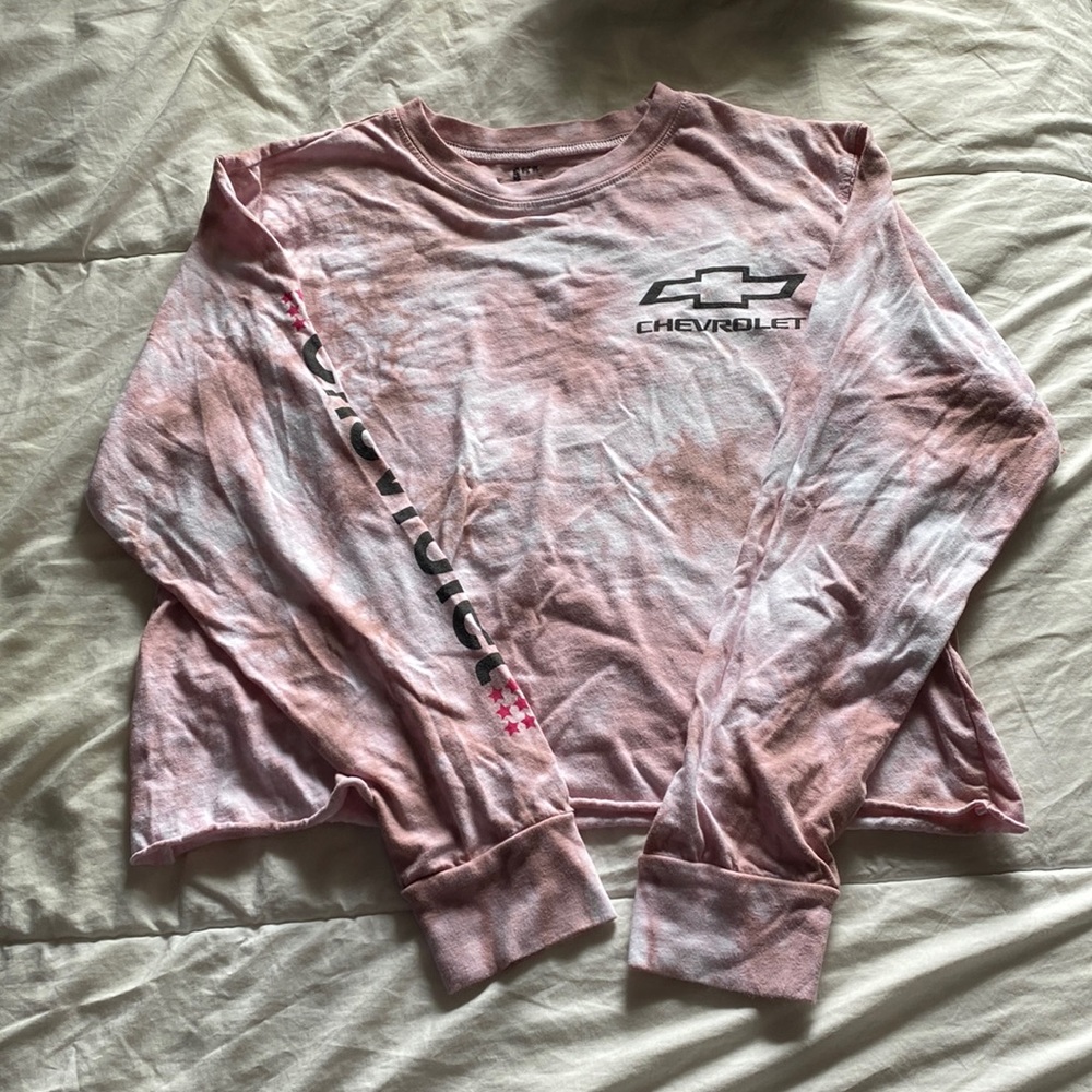 Vintage cropped Chevrolet long sleeves with sleeve decal